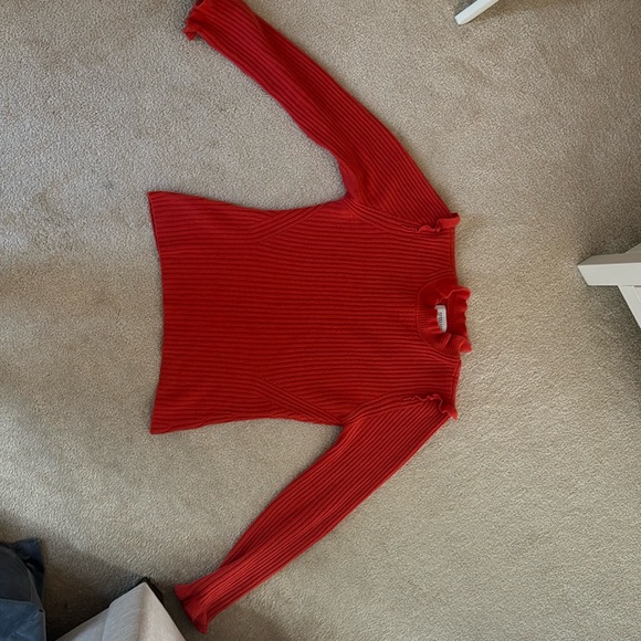 Derek Alan 10 Crosby Cashmere Sweater Size Large in Orange - Picture 1 of 5